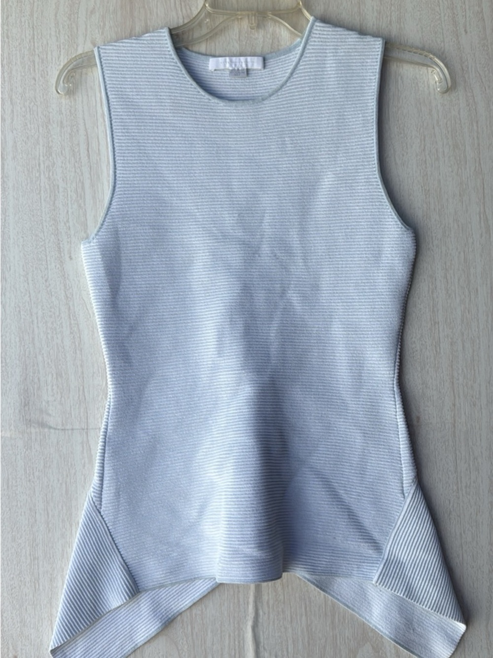 Alexander Wang Light Blue Ribbed Sleeveless Tank
